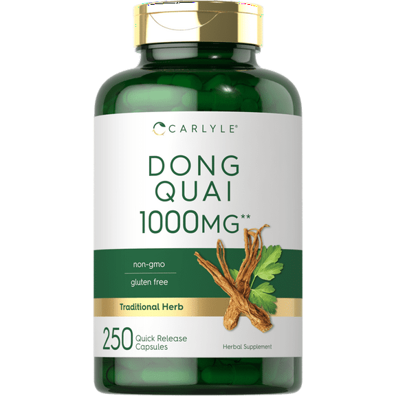 Dong Quai Capsules 1000mg | 250 Count for Men and Women | Traditional Herb | by Carlyle