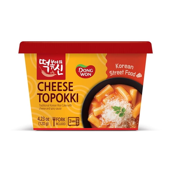 Dong Won Cup Tteokbokki Spicy Cheese Sauce 4.23 oz (Pack of 8)