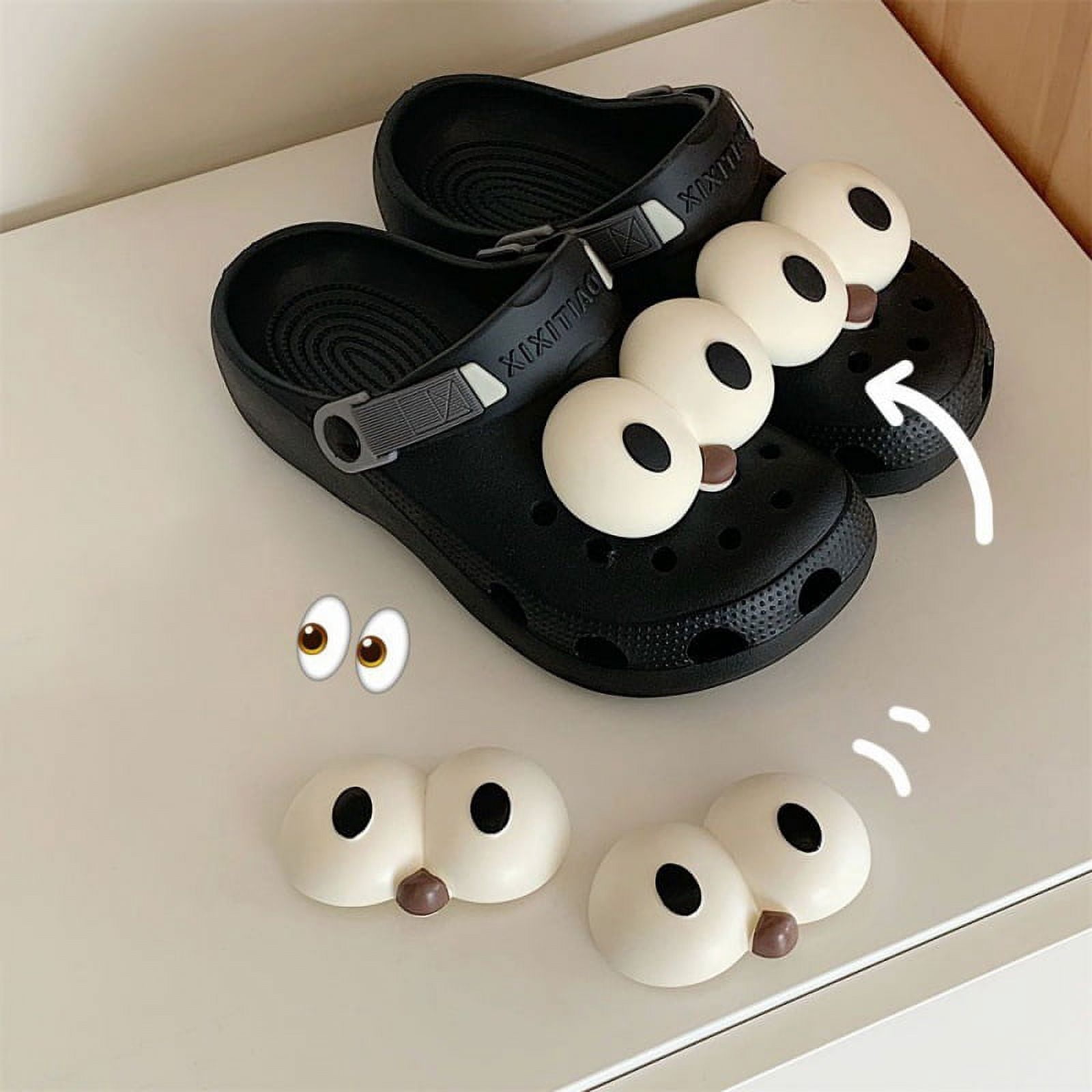 Dongdong Shoes Anime Accessories Button Cartoon Cute Funny Big Eyes ...