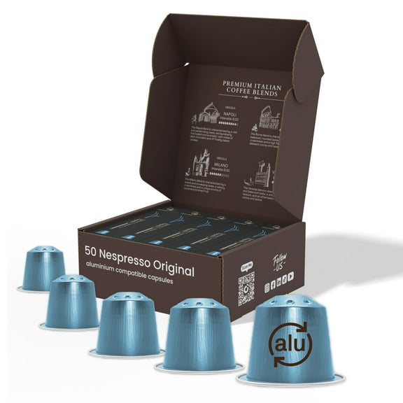 Dongiò Caffè Espresso Napoli Nespresso Original Compatible Capsules, Italian Dark Roast, 50 Count