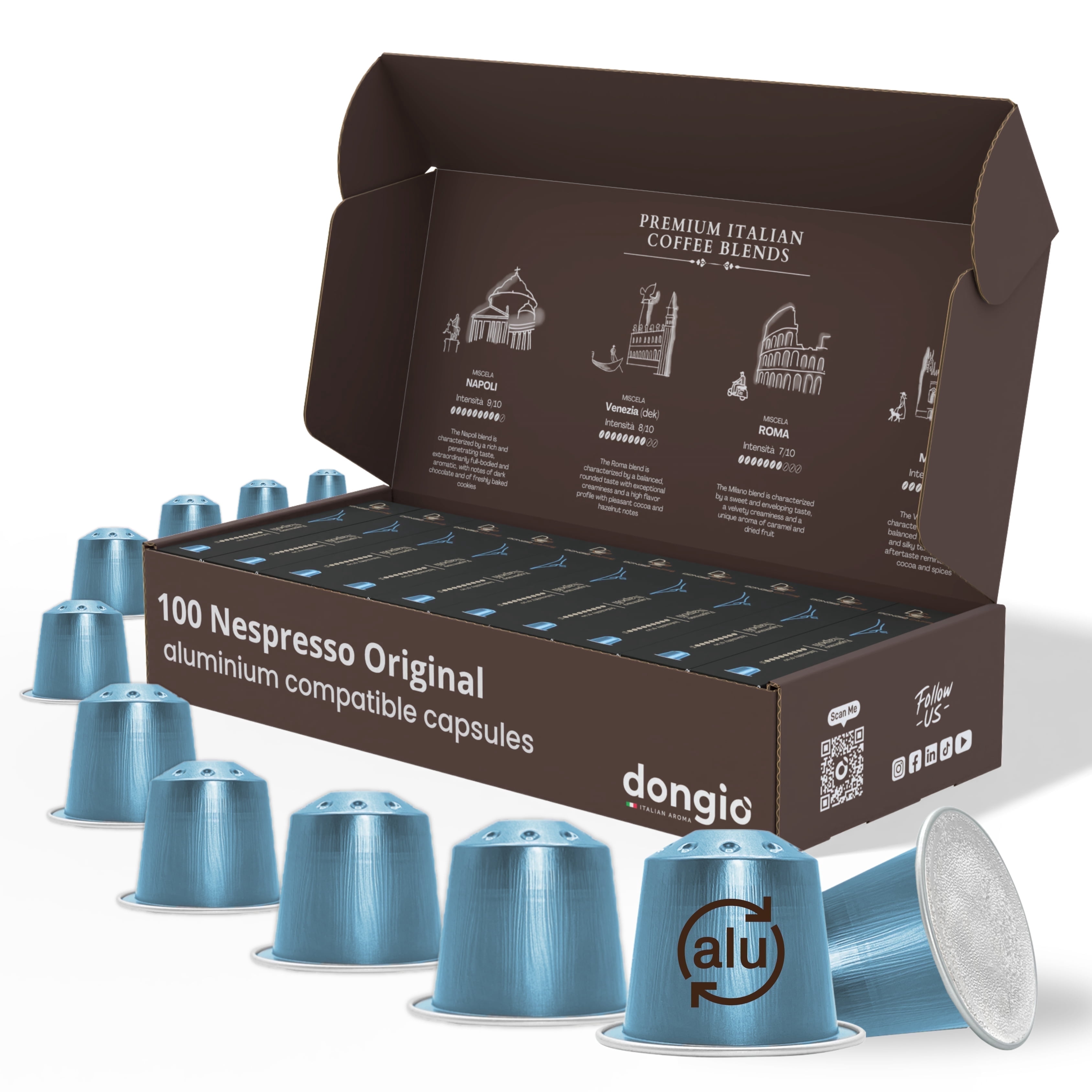 Dongi Caffè Espresso Napoli, Nespresso Compatible Capsules