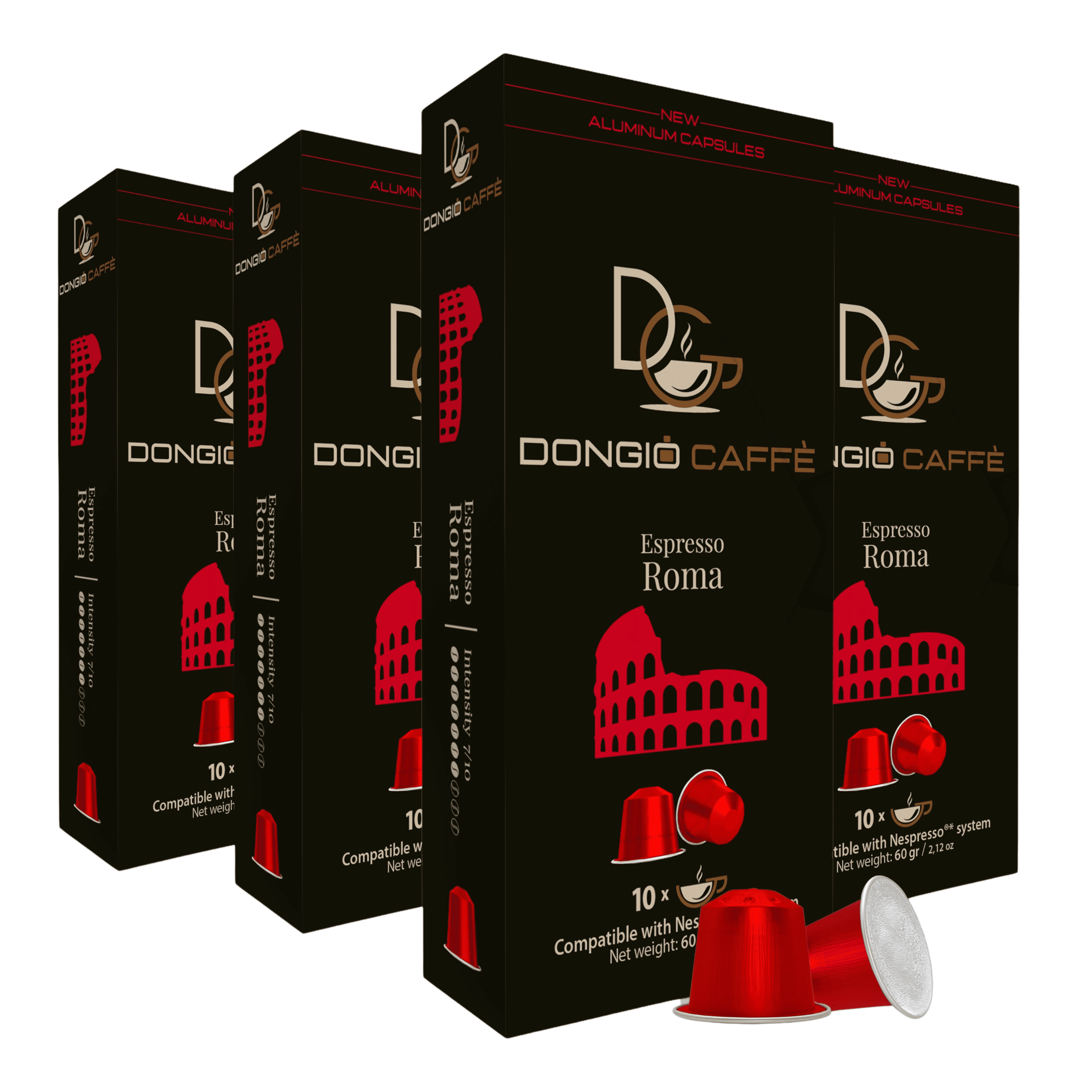 Dongio Caffe Espresso Roma Compatible Nespresso Original Capsules Italian Med Dark Roast Coffee Pods 40 Ct Walmart
