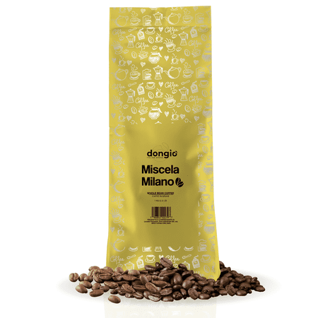 Dongiò Caffè Miscela Milano – Italian Whole Coffee Beans, Medium-Light Roast, 2.2 lb (1 kg)