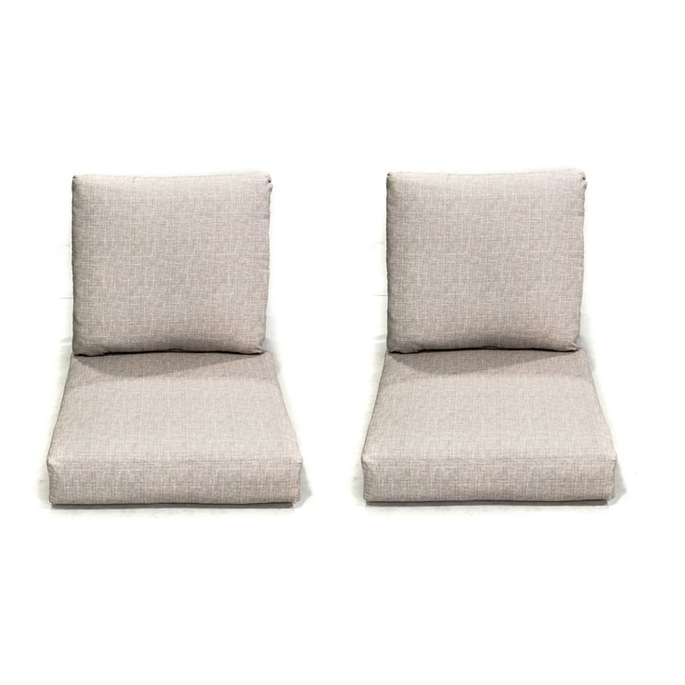 Donglin 43.5 x 23 Beige Square Deep Seat Outdoor Seating Cushions 2 Pack Walmart