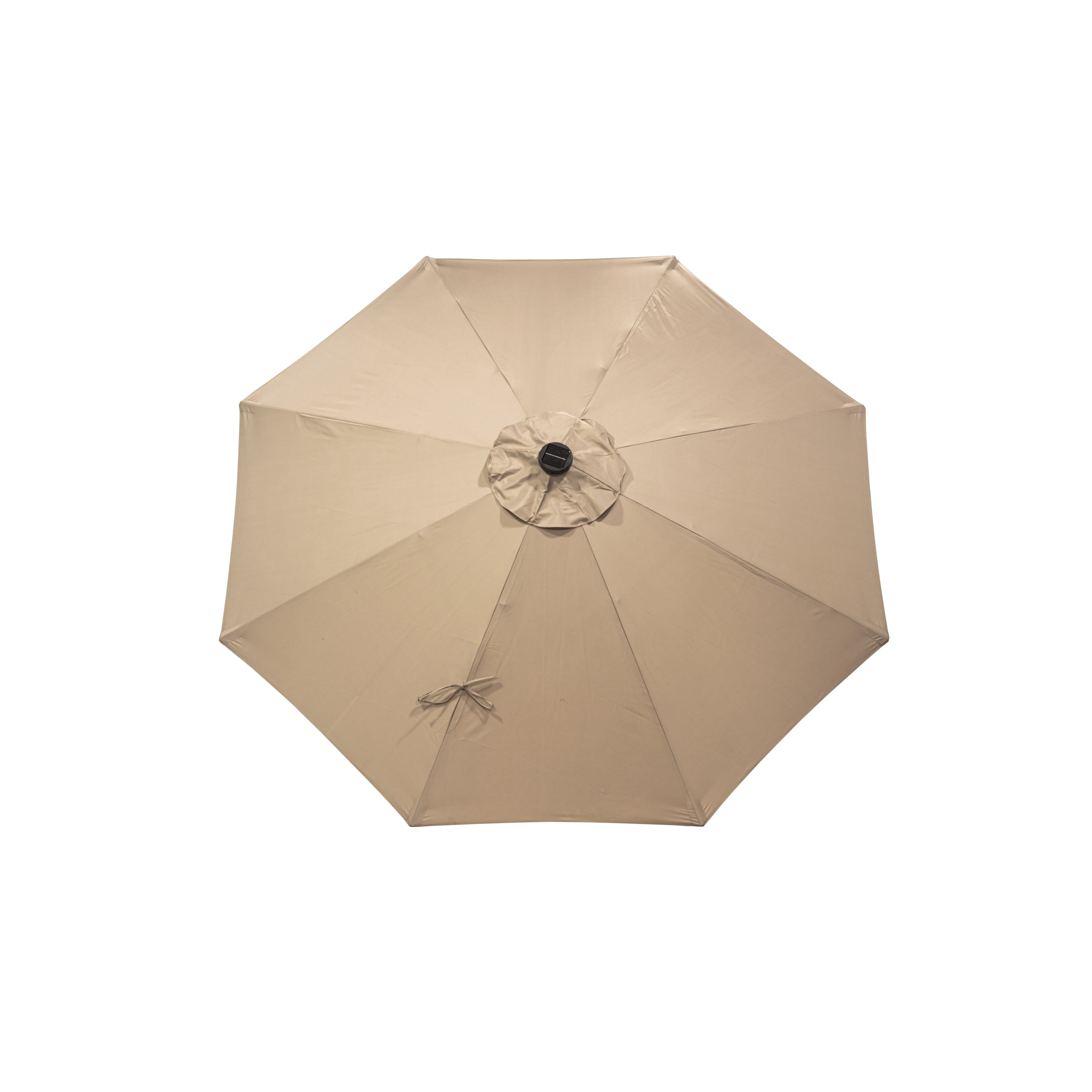 Donglin Furniture 9 ft. Aluminum Market Solar Outdoor Patio Umbrella in Red Beige