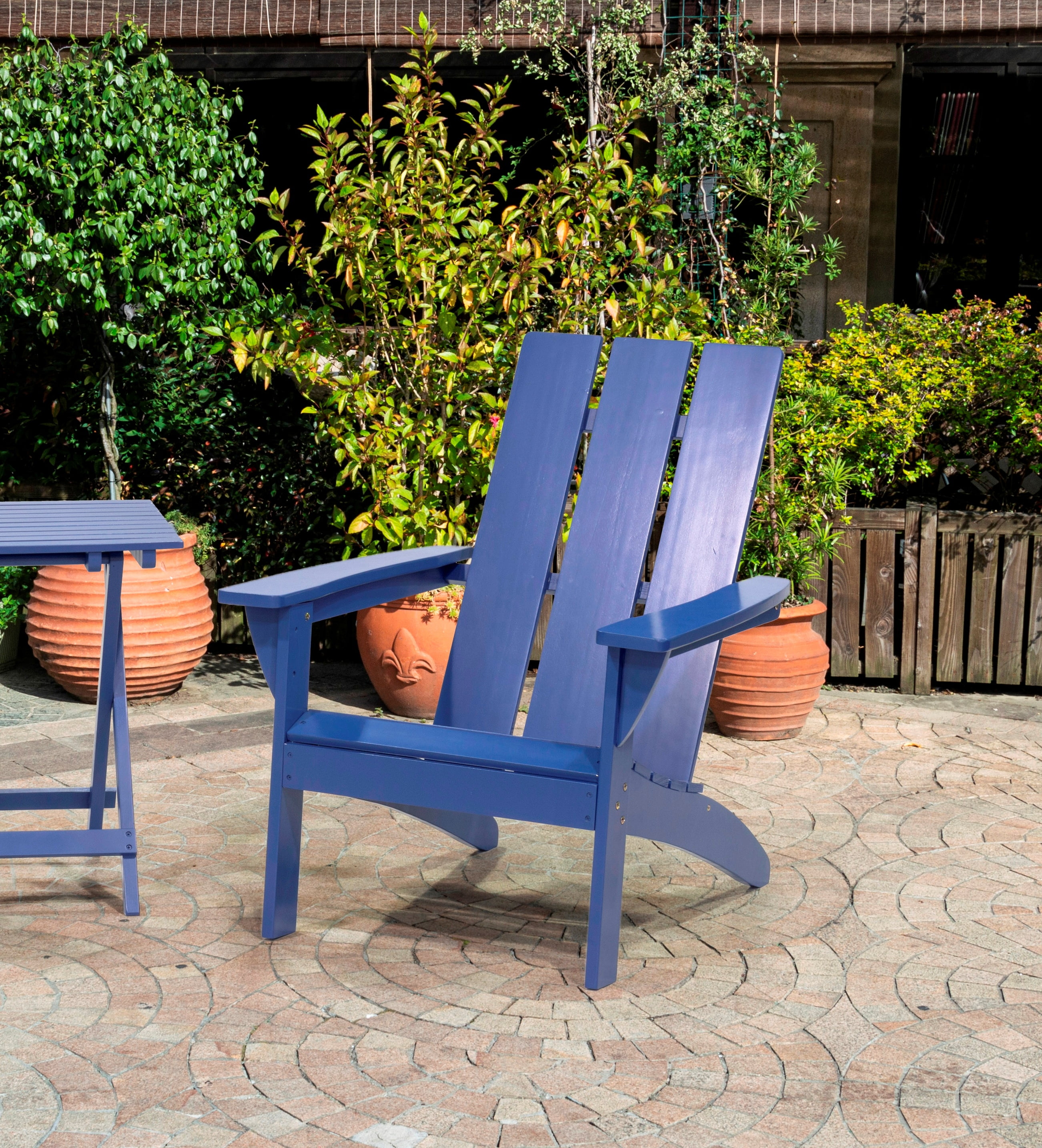 Donglin Outdoor Patio Garden Furniture Wood Adirondack Chair, Blue