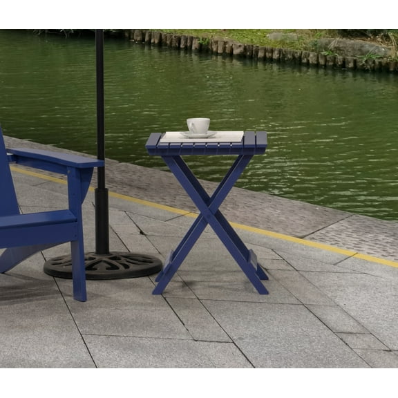 Donglin Square Folding Side Table, Gray