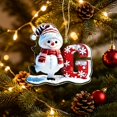 thumbnail image 1 of Dongrens Snowman Christmas Ornaments, Cute Flat Christmas Tree Letter Decoration, G, 1 of 5