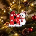 thumbnail image 1 of Dongrens Snowman Christmas Ornaments, Cute Flat Christmas Tree Letter Decoration, R, 1 of 5
