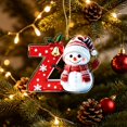 thumbnail image 1 of Dongrens Snowman Christmas Ornaments, Cute Flat Christmas Tree Letter Decoration, Z, 1 of 5