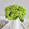 thumbnail image 1 of Dongrere 1 Pc Artificial Berry Stem, Faux Winter Holly Fruit Sprigs with Green Leaves, Vase Filler for Farmhouse Holiday Table Decor, 9.5 Inch, Green, 1 of 6