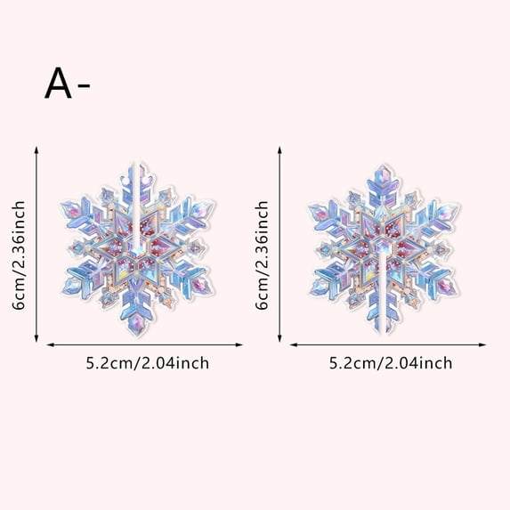Dongrere 1 Pcs Acrylic Snowflake Hanging Ornament for Xmas Tree Window Winter Holiday Decor, 2.36", A