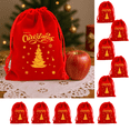 thumbnail image 1 of Dongrere 10 Pcs Red Velvet Drawstring Gift Pouches, Mini Candy Treat Bags for Christmas Party Favor Holiday Use, 7.8x5.9 Inch, C, 1 of 6