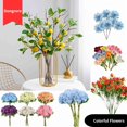 thumbnail image 1 of Dongrere 2 Pcs Artificial Lemon Branches 27.5 Inch Fake Lemon Stems with Flowers for Home Wedding Dining Table Decor, 1 of 7