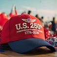 thumbnail image 1 of Dongrere 250th Anniversary USA Hat Washed Baseball Cap - Adjustable Patriotic Hat with Embroidered Flag for Men & Women, 1 of 7