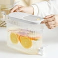 thumbnail image 1 of Dongrere 3.5L Cold Water Dispenser with Faucet for Refrigerator Clear Plastic Pitcher for Iced Tea, Cold Water & Beverage Storage, 1 of 9