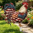 thumbnail image 1 of Dongrere 4th of July Rooster Garden Stake, Patriotic Plastic Yard Art with American Flag, Chicken Ground Stake for Memorial Day, Independence Day Outdoor Decor, 7.9x9.8 Inch, 1 of 7