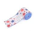 thumbnail image 1 of Dongrere 4th of July Ribbon Patriotic Wired Edge Ribbon American Flag Stars Stripes Ribbon for Party Gift Wrapping, 2.5x197 Inch, 1 of 2