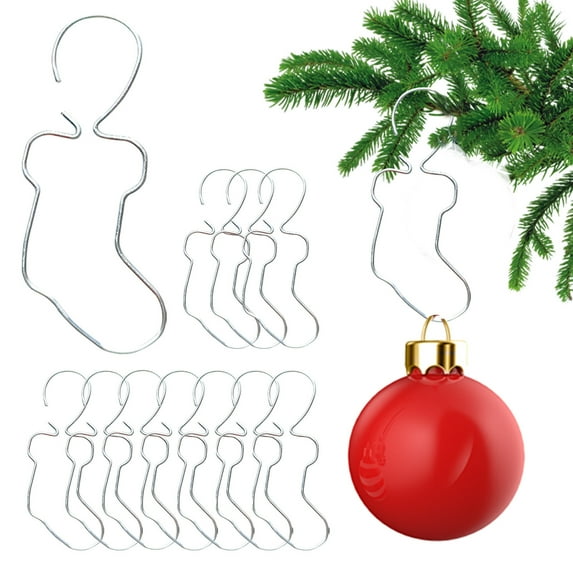Dongrere 50-Pack Metal Ornament Hooks for Christmas Tree - Ornament Hangerss for Ornaments, Stockings & DIY Decor
