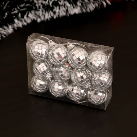 Dongrere 6Pcs Mini Disco-balls Light-Reflecting Christmas Tree Ornament for Wedding, Cake Decor, Crafts & Events