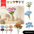 thumbnail image 1 of Dongrere 7 Pcs Artificial Eustoma Lisianthus Flower Bouquet, 2026 Spring Fake Flowers for Home Office Wedding Party Decor, Blue, 1 of 8