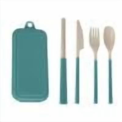 Dongrere Camping Utensil Set Foldable Cutlery Set of 4 Reusable Tableware with Knives Spoons Forks Chopsticks