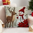 thumbnail image 1 of Dongrere Christmas Pillow Covers for Sofa & Couch - 18x18In Throw Pillow Covers for Winter Holiday Indoor Outdoor Home Red White Xams Decorations, 1 of 6