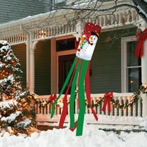Dongrere Christmas Windsock, Reusable Windsock, Christmas Windsocks Flag for Outdoor Winter Decor Front Door