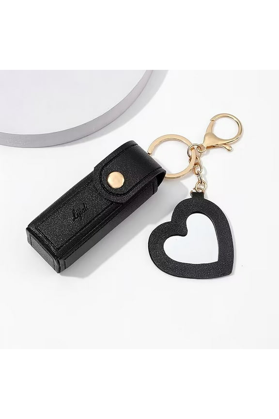 Coin Purse Keychain Lipstick Holder Keychain with Mirror Mini Coin Purse & Makeup Case