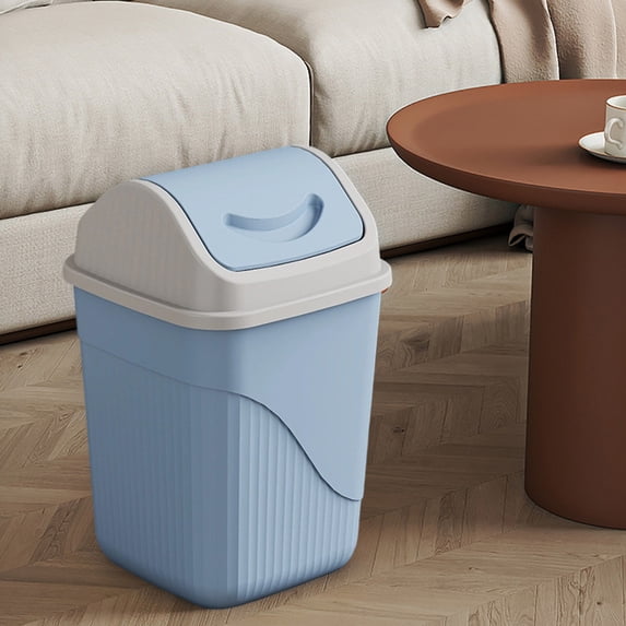 Dongrere Compact 9x9 Inch Swing-Lid Trash Can for Office & Bathroom | Odor-Control Small Waste Bin