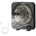 thumbnail image 1 of Dongrere Compact Table Fan Desk Fan Rechargeable Battery for Home, Office and Travel Use, 1 of 9