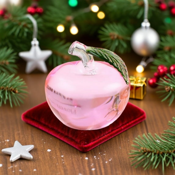Dongrere Crystal Apple-figurine Personalized Christmas Ornament Handcrafted Apple-gift for Friend, Family Holiday Decor in Multiple Colors