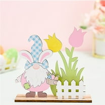 Dongrere Easter Decorations for Home, Easter Table Centerpiece Signs, Wooden Easter Decoration, Tabletop Decor for Party Spring Summer Holiday