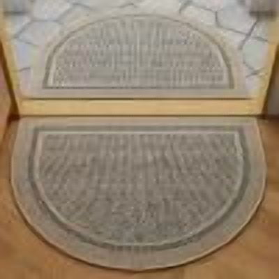 Dongrere Entryway Rug for Home Decor Boho Bathroom Rugs Semicircle Front Door Mat for Outdoor Indoor