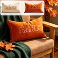 thumbnail image 1 of Dongrere Fall Lumbar Throw Pillow Cover, Autumn Rectangular Cushion Case, Washable Pillow Cover for Sofa Couch Thanksgiving Decor, Orange, 1 of 6