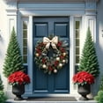 thumbnail image 1 of Dongrere Front Door Wrap for Christmas & Holidays Hang Christmas Door Cover for House Wall Door Winter Holiday Party Supplies 35x71In, 1 of 9