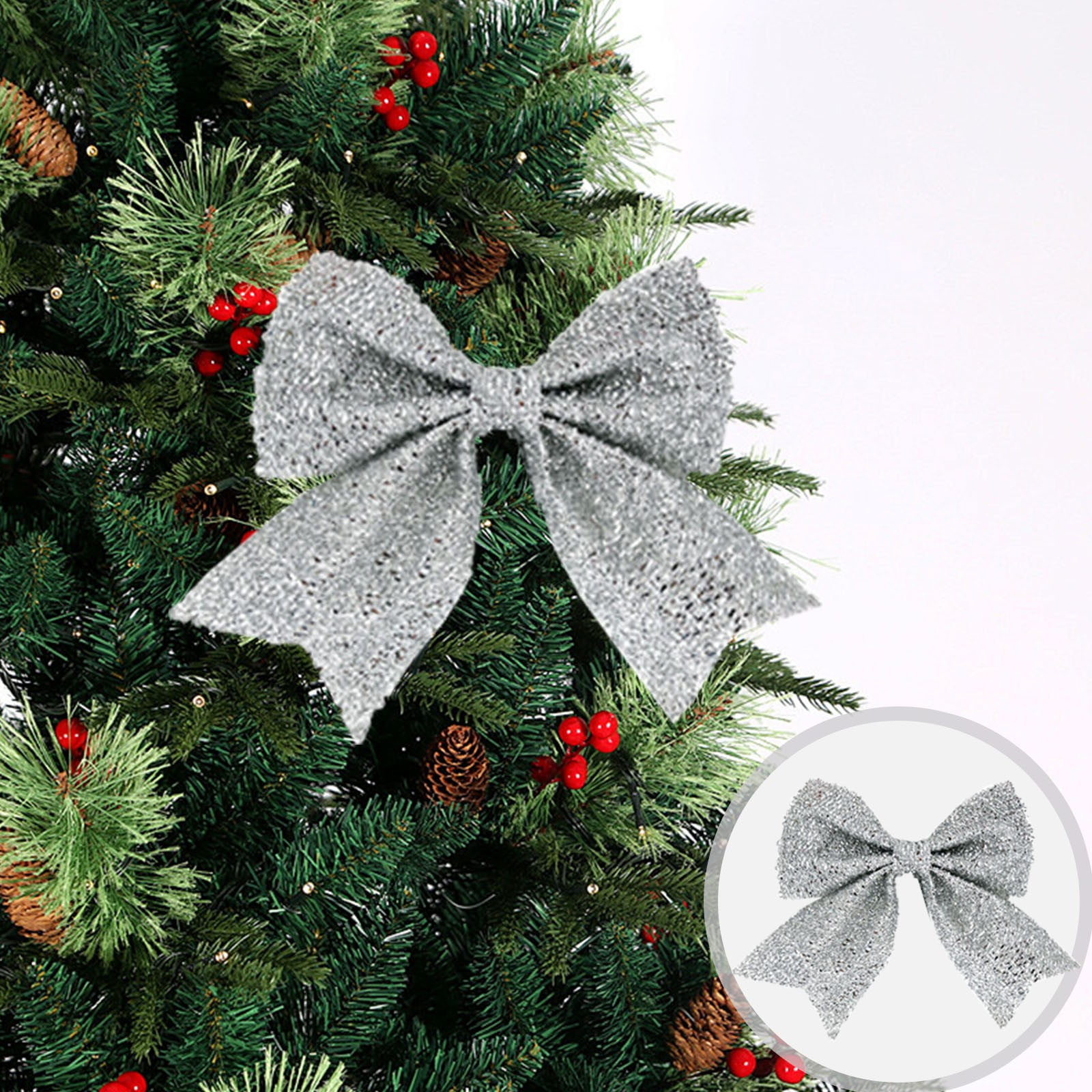 Small Rust Linen Wreath Bow | 5-6" Wide, Handmade With Wired Ribbon | For 14-18" Wreaths