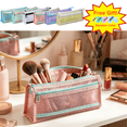 thumbnail image 1 of Dongrere Grid Mesh Pencil Case, Double Zipper Pencil Bag, Clear Marker Pouch, Large Capacity Stationary Organizer for Home College Office, Pink(with Gift), 1 of 6