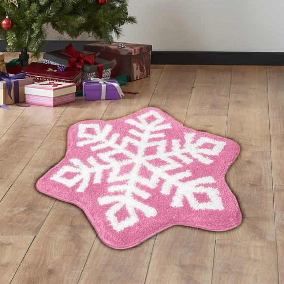 Dongrere Hexagonal Snowflake Cushion for Chairs Decorative Christmas Cushion for Floor or Wall Display