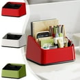 thumbnail image 1 of Dongrere Large Capacity Desk Organizer with 4 Compartments, 6.8x6x4 Inch Desktop Storage Organizer for Home and Office, Red, 1 of 6