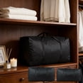 thumbnail image 1 of Dongrere Large Capacity Duffel Bag Heavy-Duty Foldable Storage Bag with Handles for Moving Travel Use, Black, L Size, 1 of 6