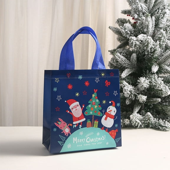 Dongrere Large Christmas Gift Bags for Holiday Wrapping & Parties - Holiday Party Snack & Favors Bags - Non-Woven Reusable Tote with Handle