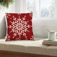 thumbnail image 1 of Dongrere Linen Christmas Pillow Covers 18x18 Inch Red Pillowcase for Christmas Decorations Indoor Decorative Pillow Case for Indoor & Outdoor Use, 1 of 6