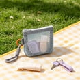 thumbnail image 1 of Dongrere Mesh Mini Zipper Pouch, Portable Breathable Storage Bag, Clear Cosmetic Bag for Home Travel Outdoor Use, 4x1.2x3.7 Inch, Gray, 1 of 6