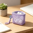 thumbnail image 1 of Dongrere Mesh Mini Zipper Pouch, Portable Breathable Storage Bag, Clear Cosmetic Bag for Home Travel Outdoor Use, 4x1.2x3.7 Inch, Purple, 1 of 6