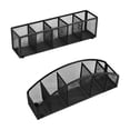 thumbnail image 1 of Dongrere Mesh Pen Holder, 5 Compartments Metal Desk Storage Organizer for Home Office Table Use, 10.8x2.7x3.2 Inch, 1 of 7