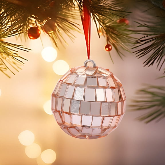 Dongrere Mini Disco-balls Light-Reflecting Christmas Tree Ornament for Wedding, Cake Decor, Crafts & Events