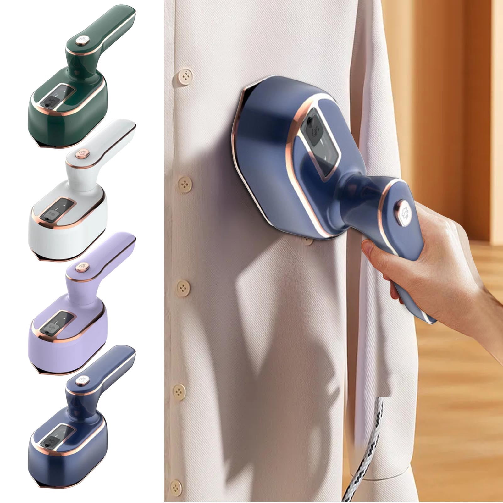 Dongrere Mini Heat Press Portable Steam-iron for Travel & Home Wrinkle-remover for Shirt Collars, Cuffs & Fabrics