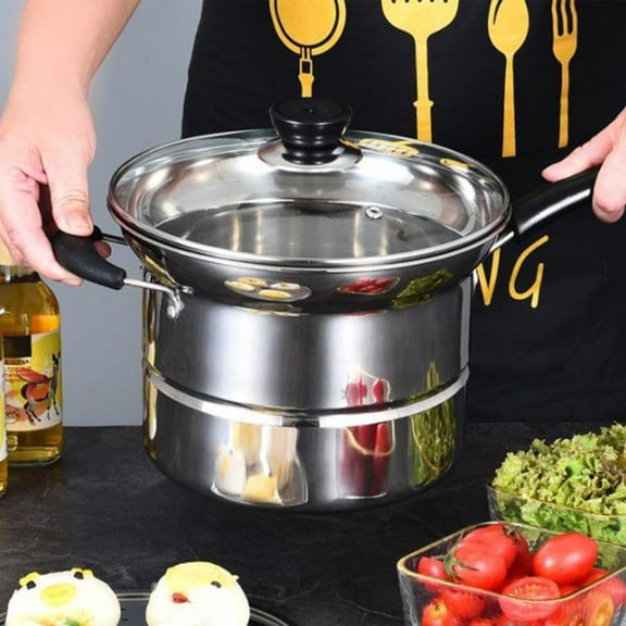 Dongrere Multi-Cooking Pot with Cover Kitchen Cookware Stainless Steel Saucepan for Stovetop, Induction Cooktop