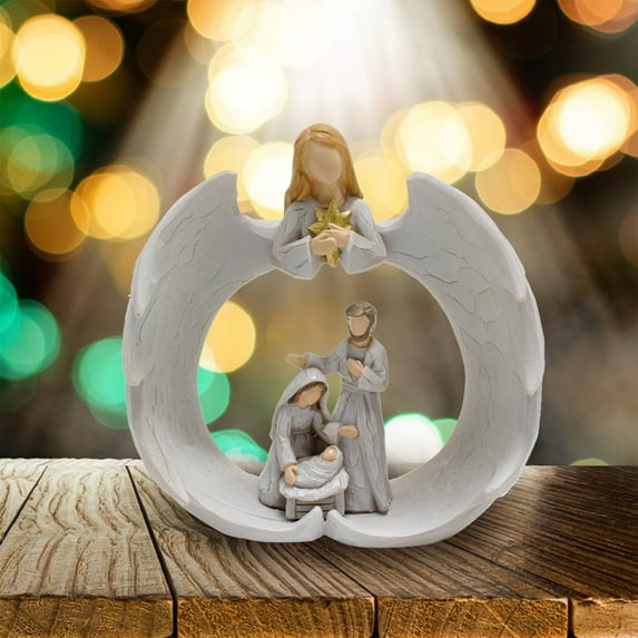 Dongrere Nativity Figure for Christmas Decor Resin Statue for Gift - Hand-Painted Outdoor Ornament for Garden Decor